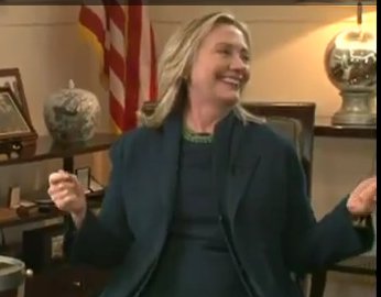 Le rire d’Hillary Clinton.