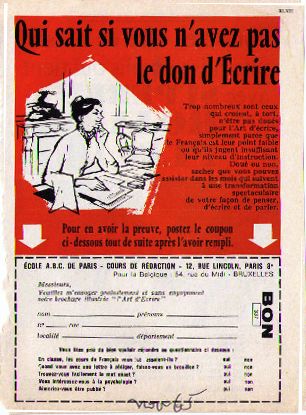 le don d'écrire nov65