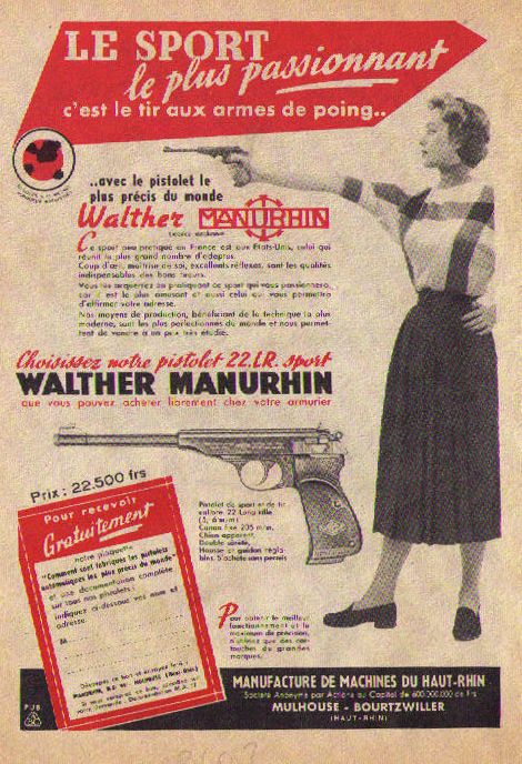 Walther Manuhrin arme femme avec arme 62