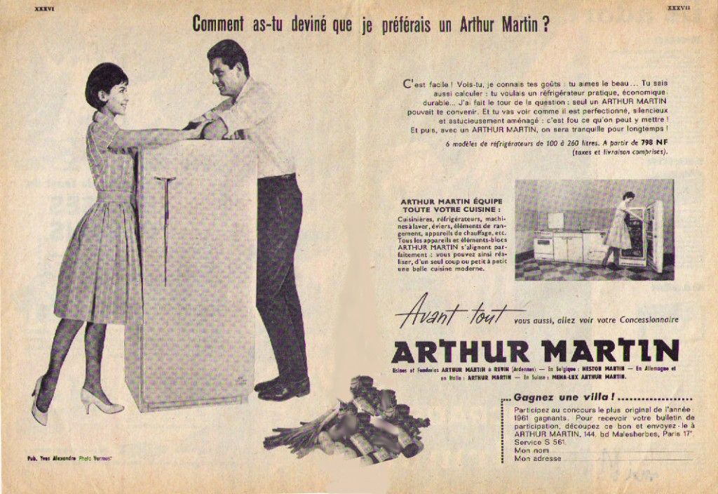 Arthur Martin publicité tu as deviné mes désirs